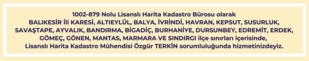 Balıkesir Lisanslı Harita Bürosu
